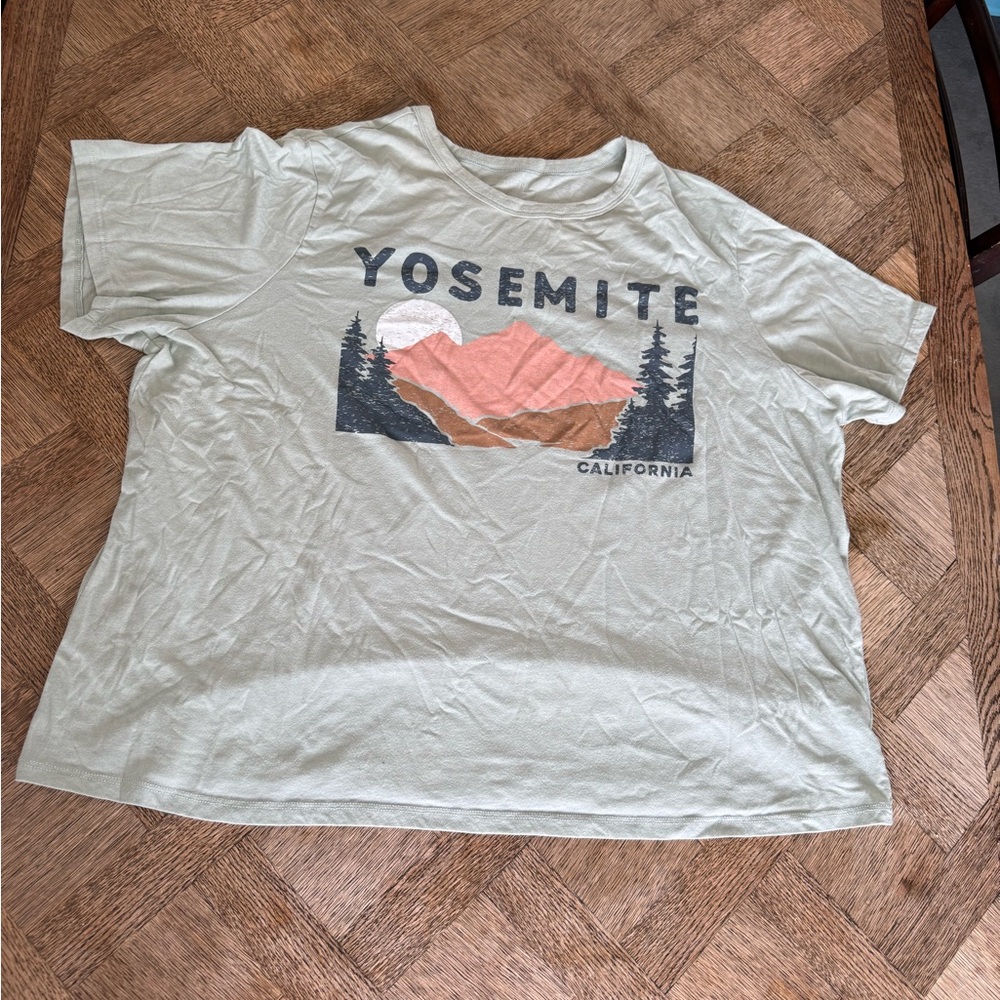 Zoe + Liv Green Yosemite Graphic Tee